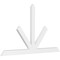 Ekena Millwork Saratoga Architectural Grade PVC Gable Bracket, 72"W x 42"H x 2"D x 4"F, 14/12 Pitch GBP072X42X0204SAR00 - alternate 1